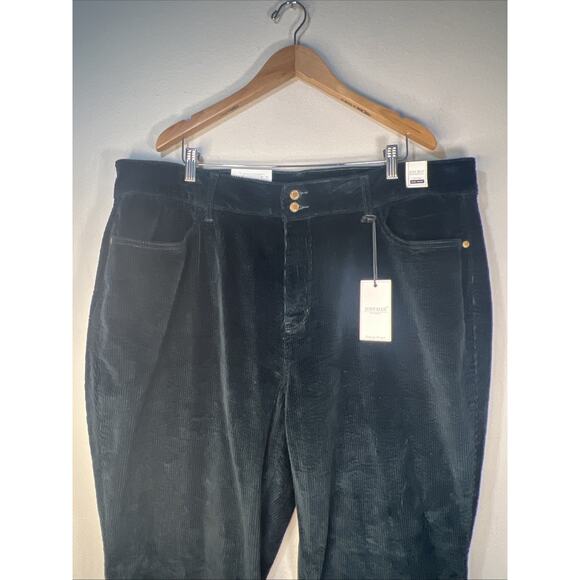 Judy Blue 24 W Emerald Green slimming Corduroy Wide Leg High Waist Pants 24W NWT - Picture 7 of 16